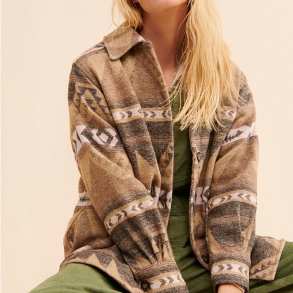 BB Dakota x Steve Madden Big Sky Shirt/Jacket Geometric Southwestern  Aztec